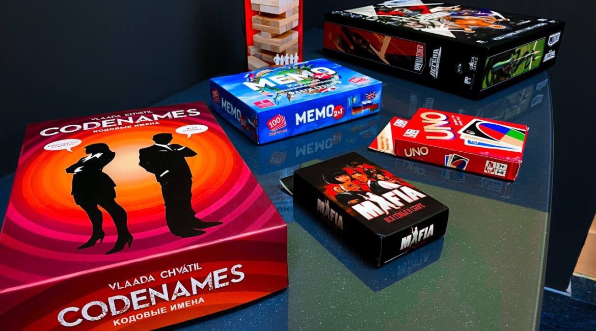 Комната отдыха с настольными играми